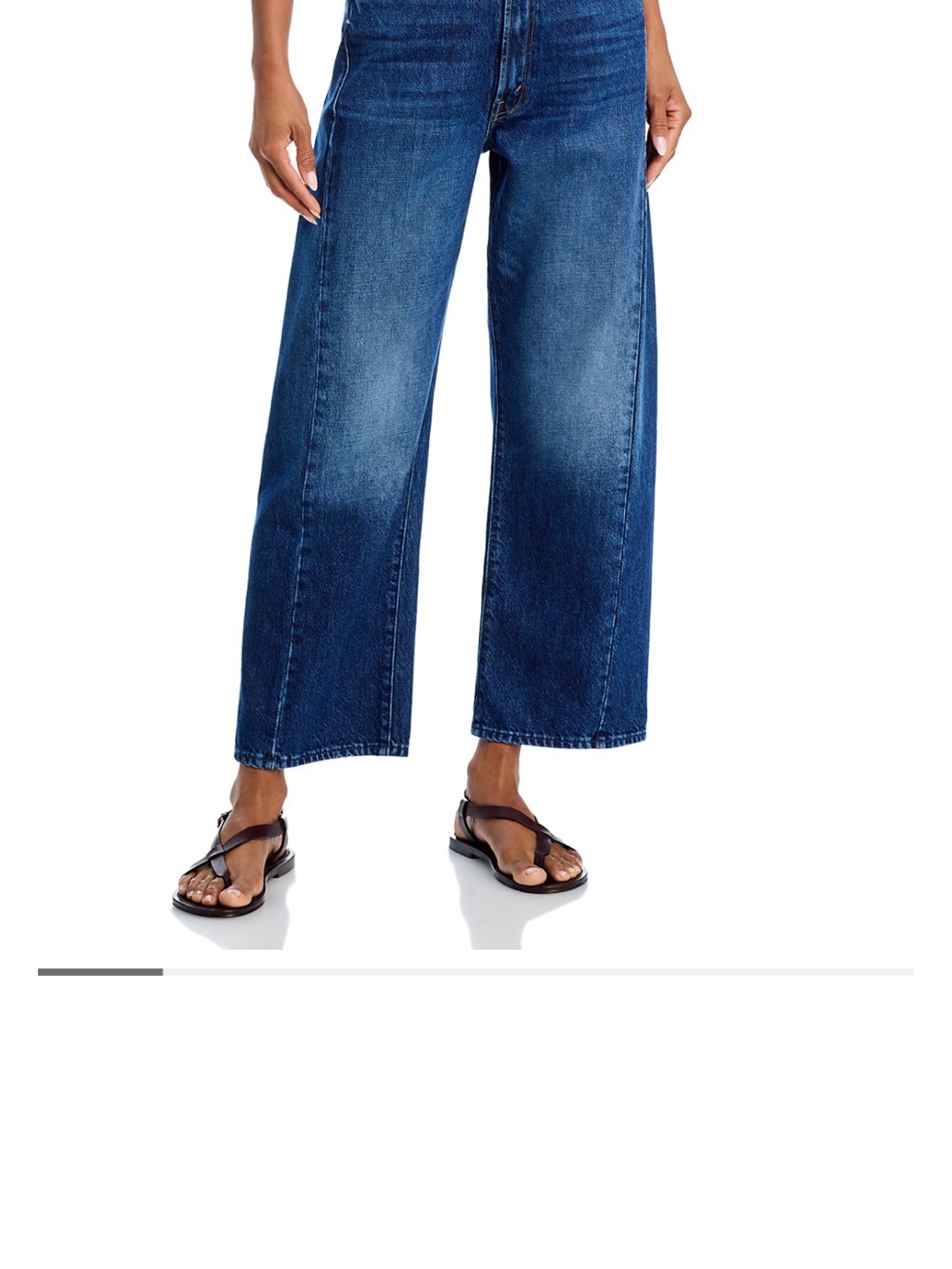 Mother Wide-Leg Jeans In Deep Indigo Blue